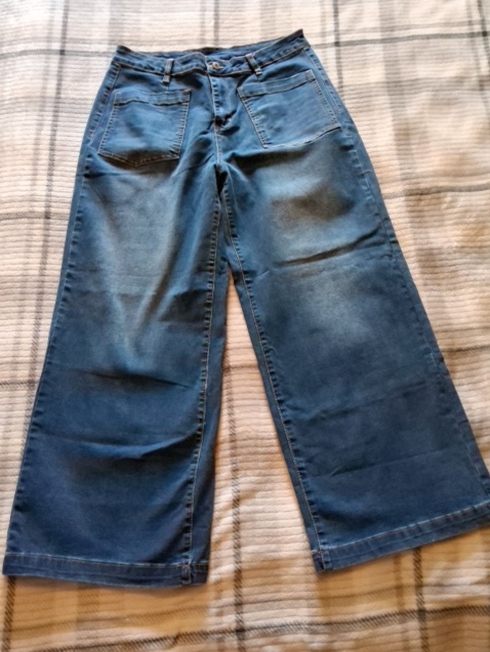 High-Rise Wide-Leg Women’s Jeans - Blue Wash
